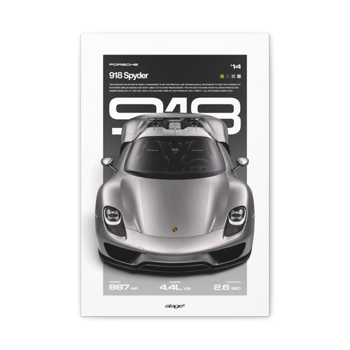 PORSCHE 918 SPYDER - CANVAS POSTER