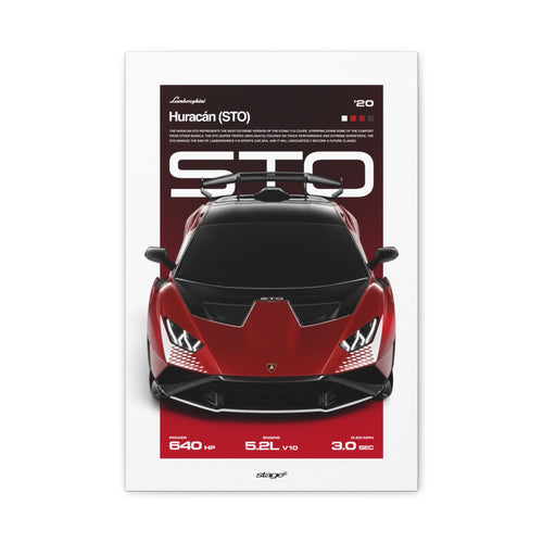 LAMBORGHINI HURACÁN STO - CANVAS POSTER