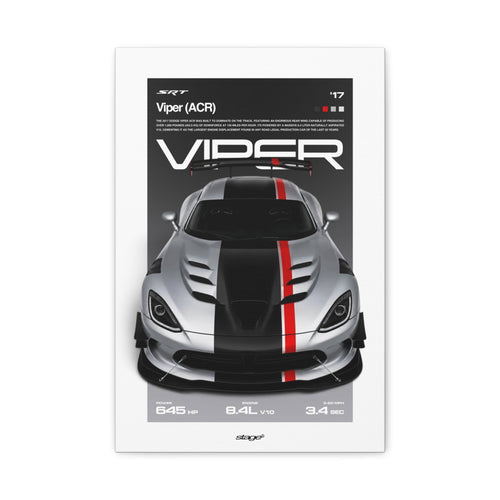 DODGE VIPER ACR - CANVAS POSTER