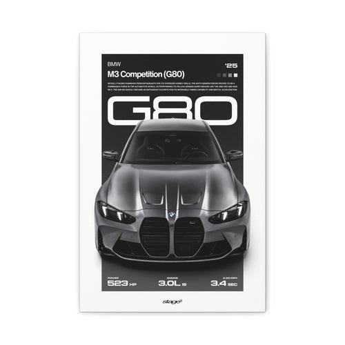 BMW M3 COMPETITION - CANVAS POSTER