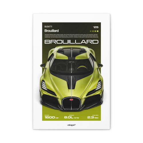 BUGATTI BROUILLARD - CANVAS POSTER