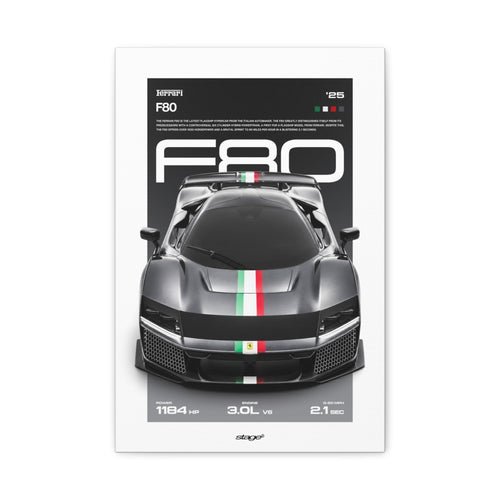 FERRARI F80 - CANVAS POSTER