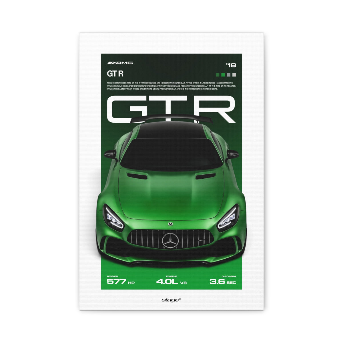 AMG GT R - CANVAS POSTER