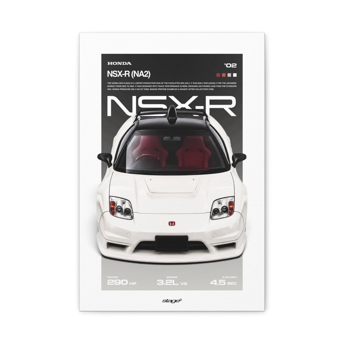 HONDA NSX-R - CANVAS POSTER