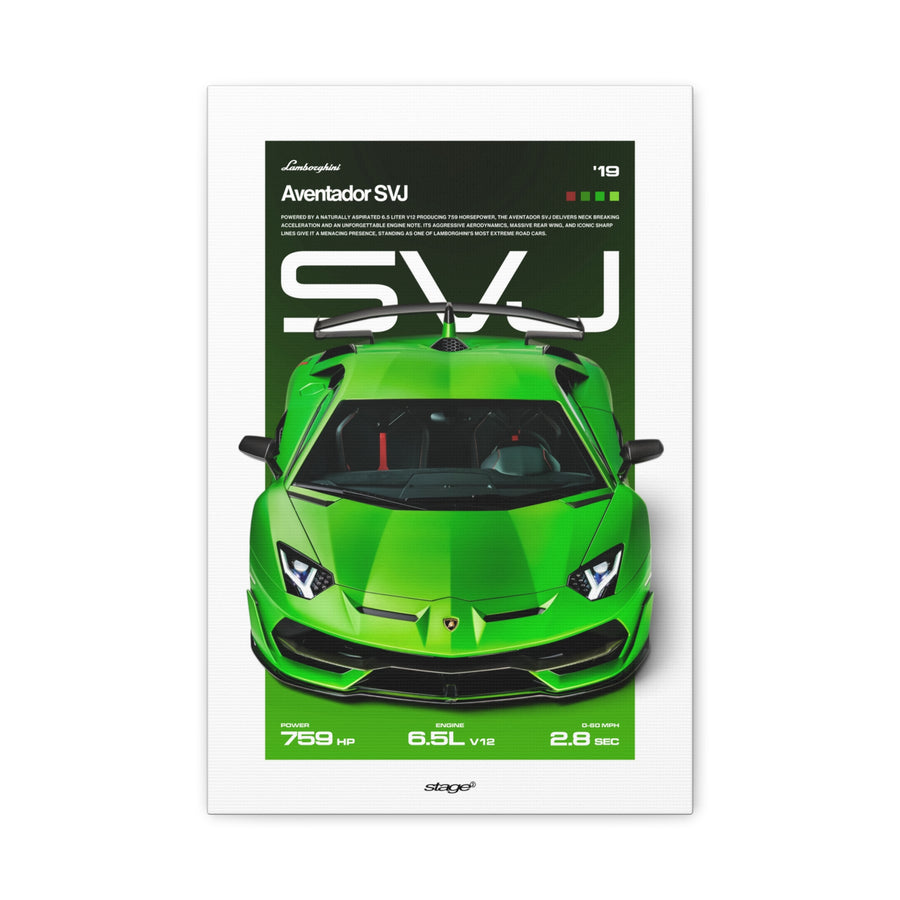 LAMBORGHINI AVENTADOR SVJ - CANVAS POSTER