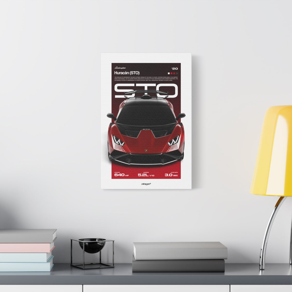 LAMBORGHINI HURACÁN STO - CANVAS POSTER