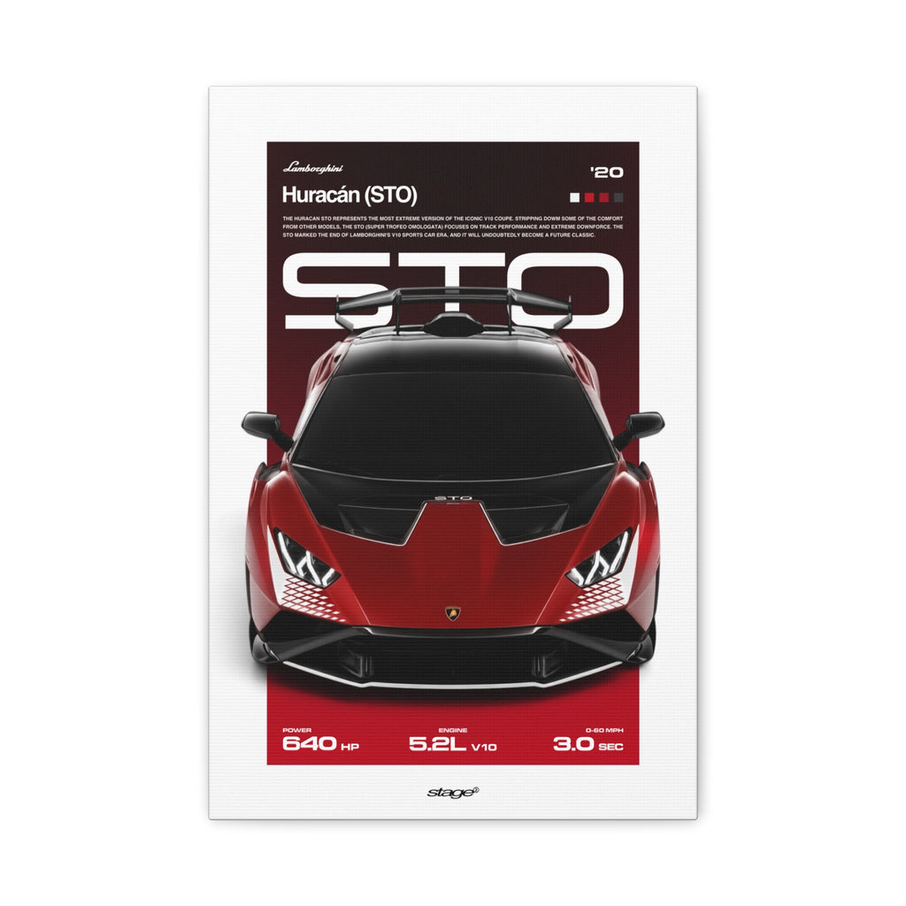 LAMBORGHINI HURACÁN STO - CANVAS POSTER
