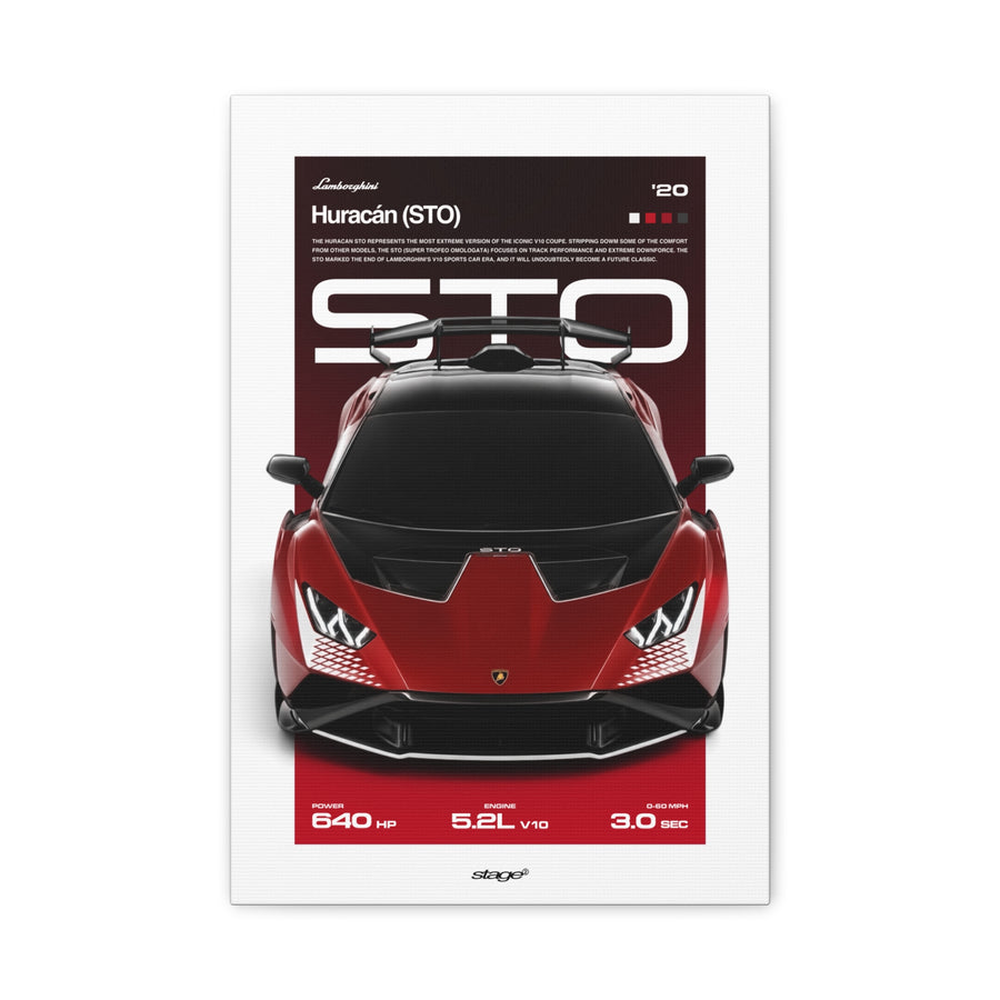 LAMBORGHINI HURACÁN STO - CANVAS POSTER