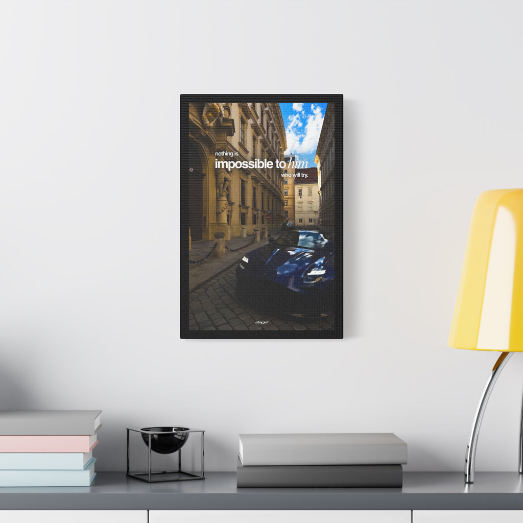NOTHING IS IMPOSSIBLE - ASTON MARTIN CANVAS POSTER