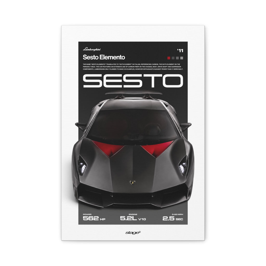LAMBORGHINI SESTO ELEMENTO - CANVAS POSTER