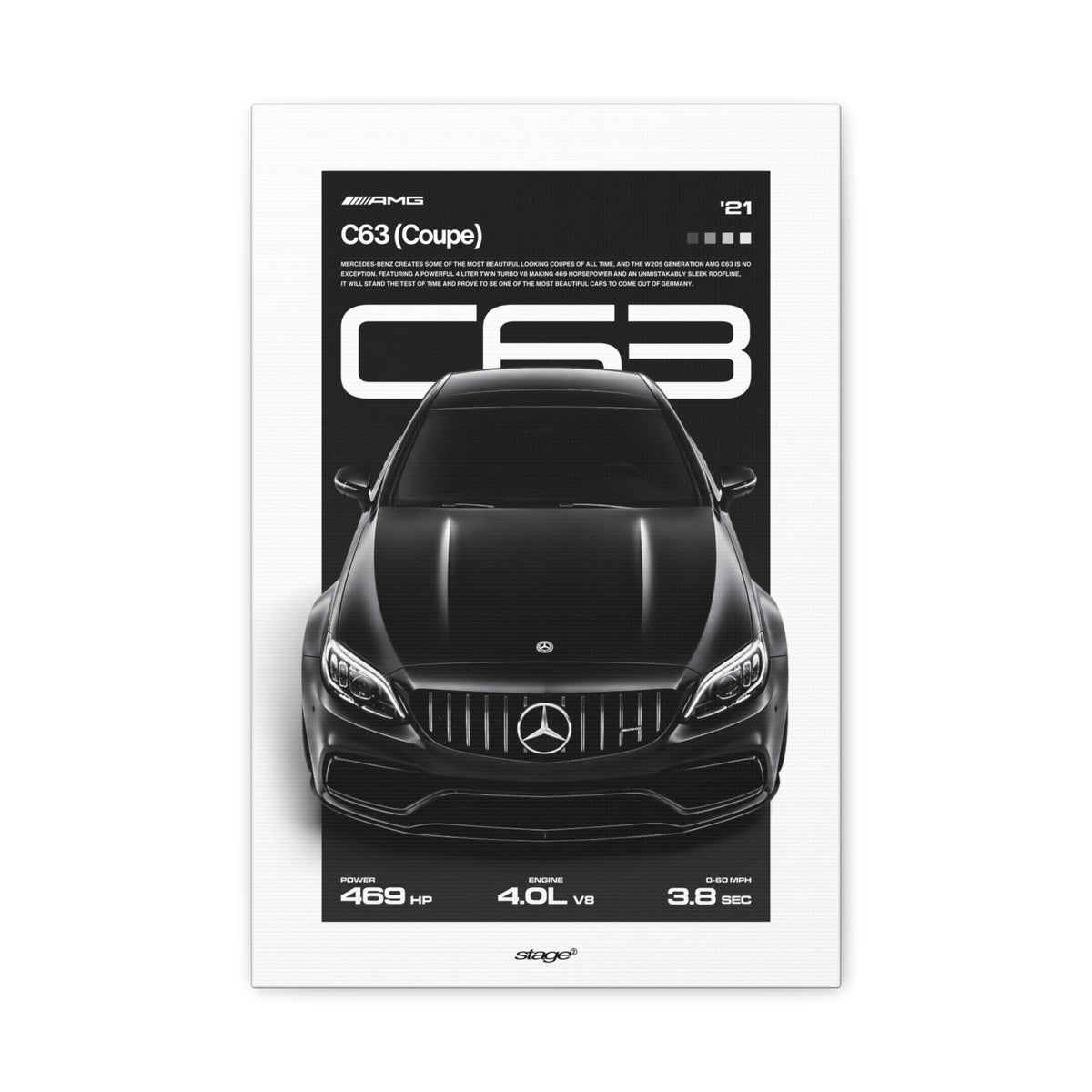 MERCEDES-AMG C63 - CANVAS POSTER