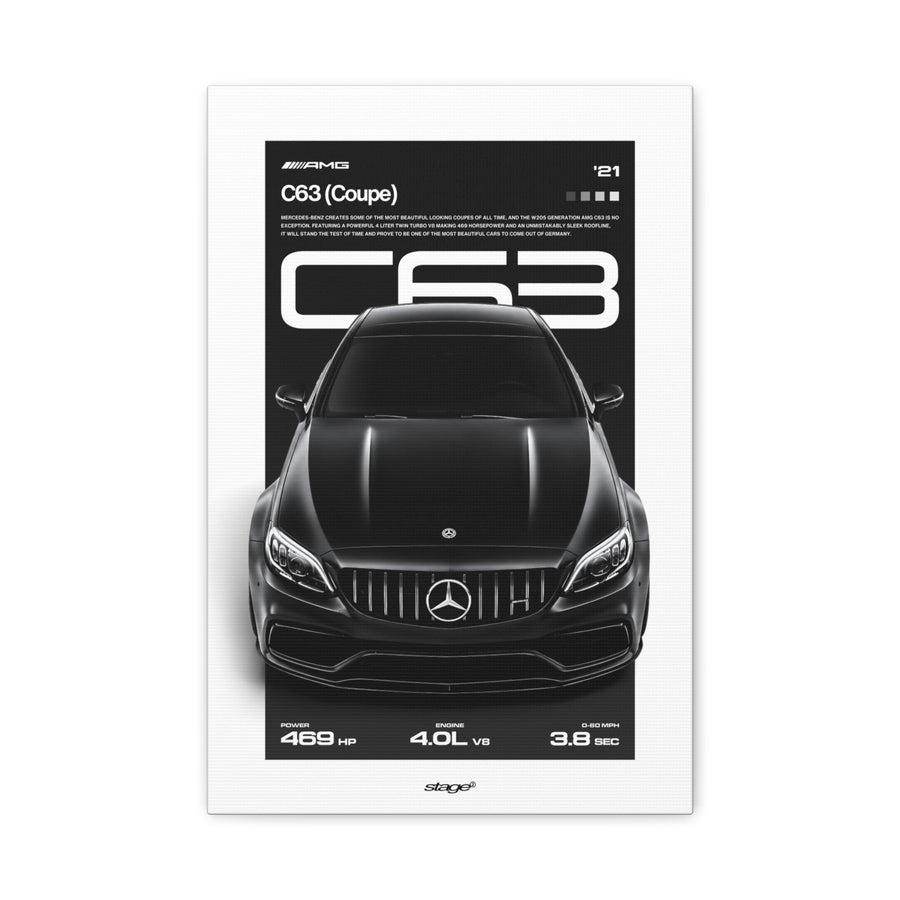 MERCEDES-AMG C63 - CANVAS POSTER