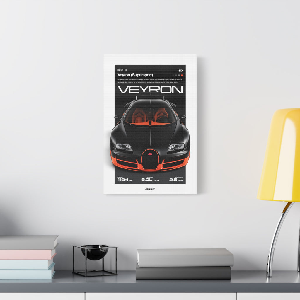 BUGATTI VEYRON SUPERSPORT - CANVAS POSTER
