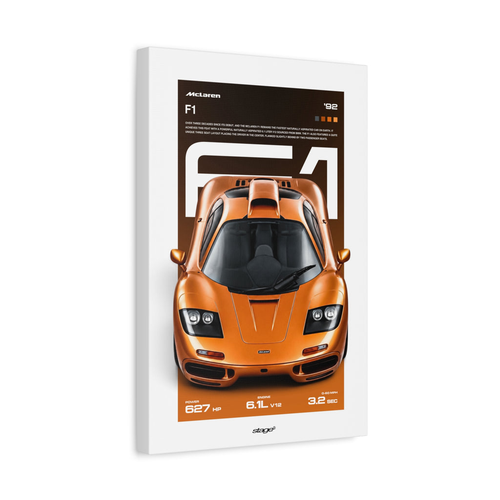 MCLAREN F1 - CANVAS POSTER