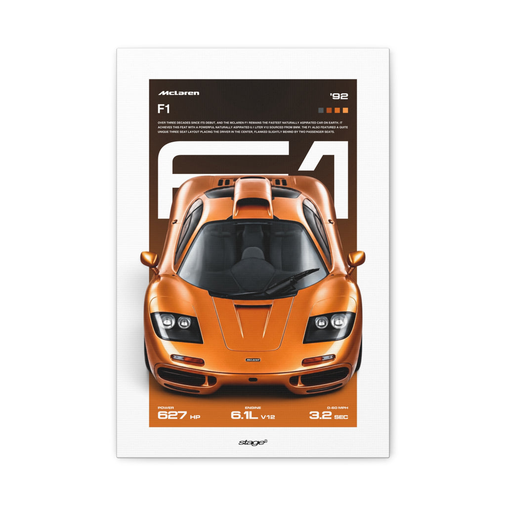 MCLAREN F1 - CANVAS POSTER