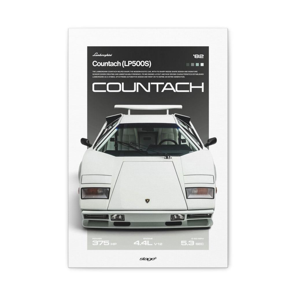 LAMBORGHINI COUNTACH - CANVAS POSTER