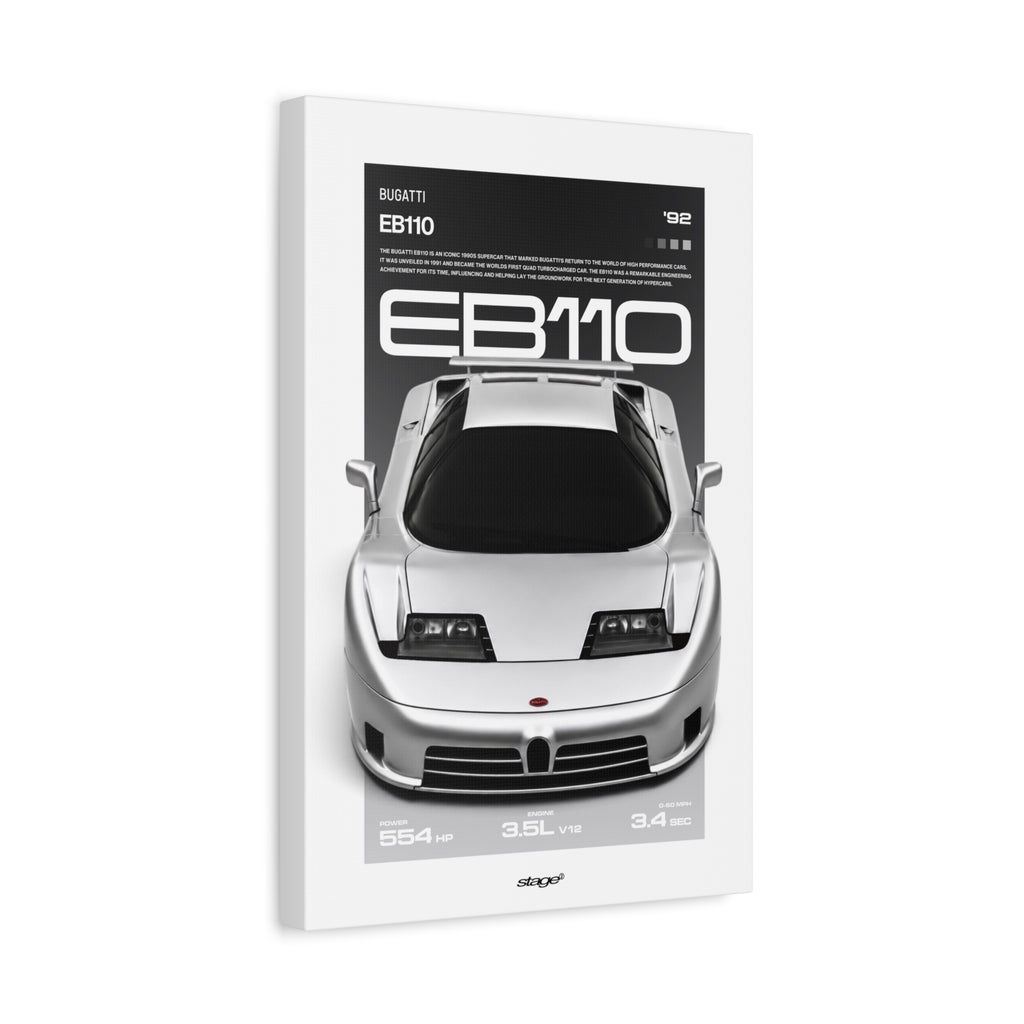 BUGATTI EB110 - CANVAS POSTER