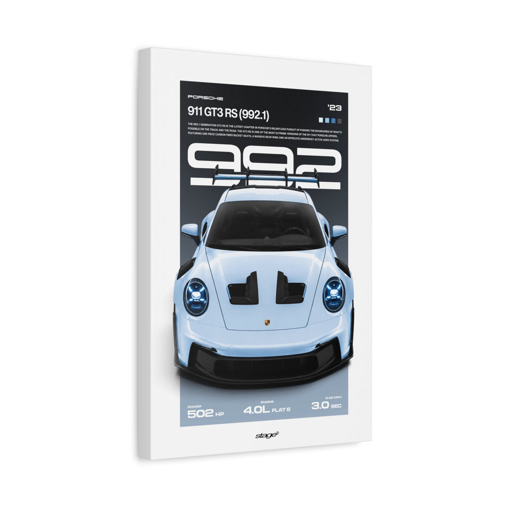 PORSCHE 911 GT3 RS - CANVAS POSTER