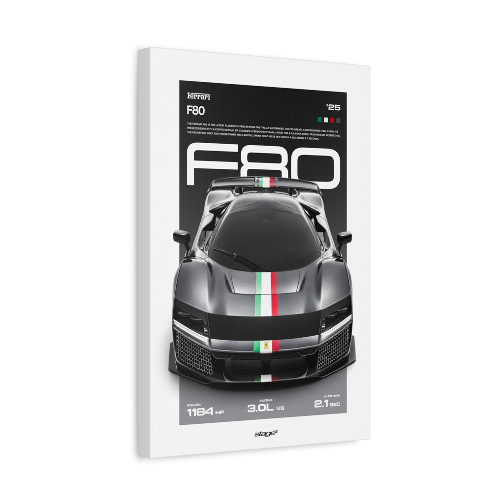 FERRARI F80 - CANVAS POSTER
