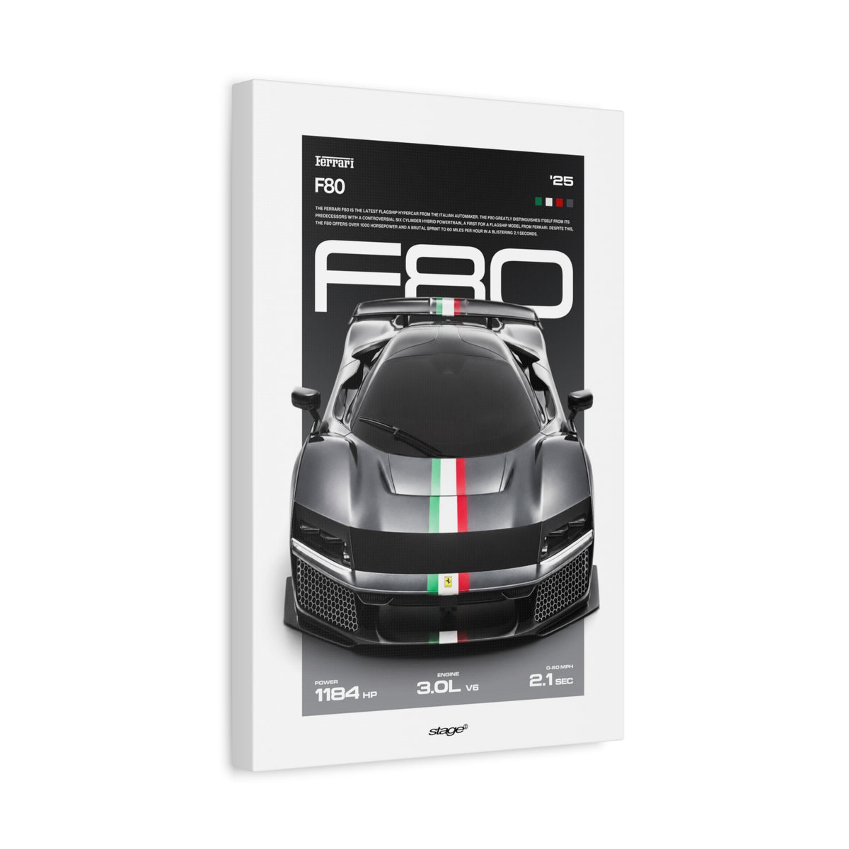 FERRARI F80 - CANVAS POSTER