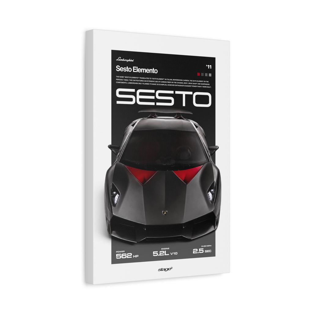 LAMBORGHINI SESTO ELEMENTO - CANVAS POSTER