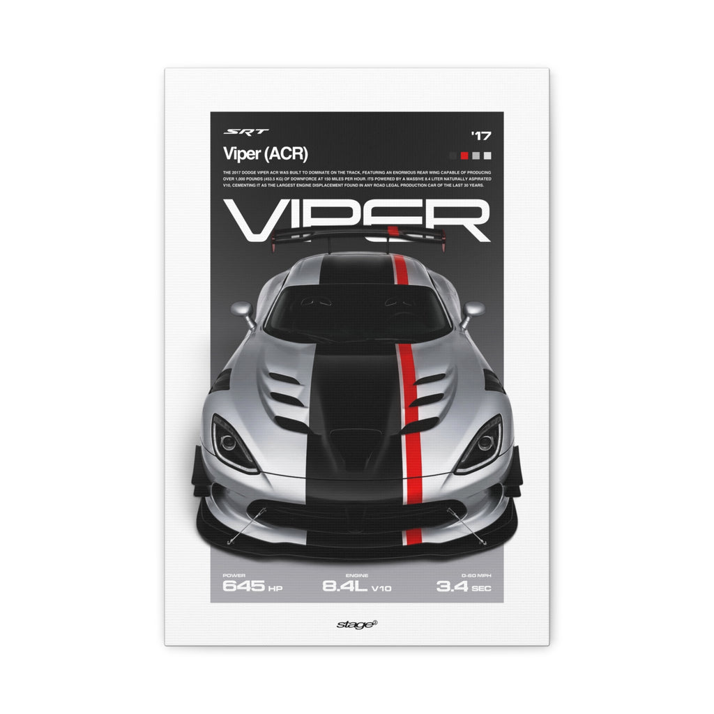 DODGE VIPER ACR - CANVAS POSTER