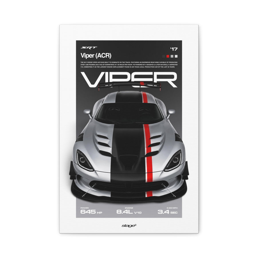 DODGE VIPER ACR - CANVAS POSTER