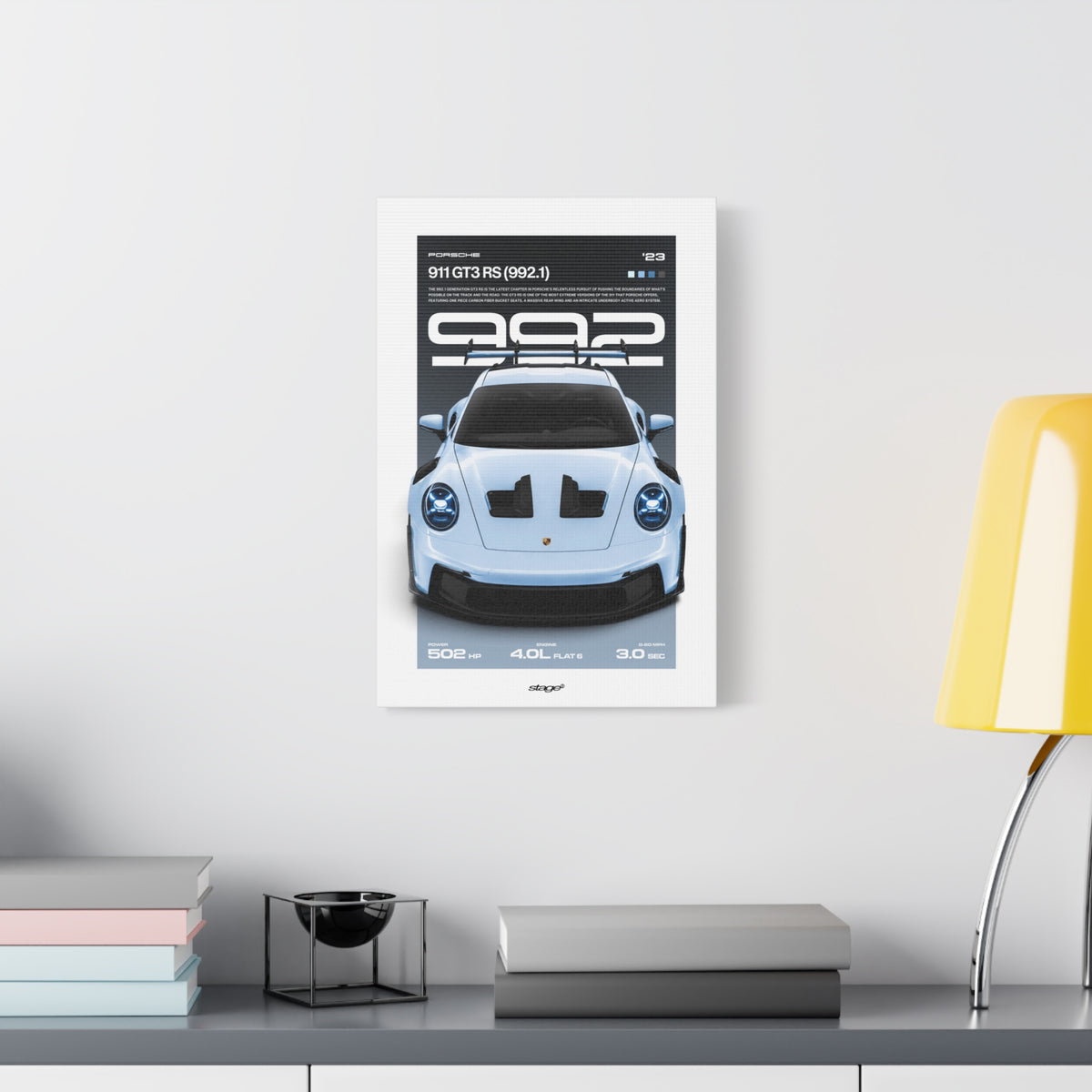 PORSCHE 911 GT3 RS - CANVAS POSTER