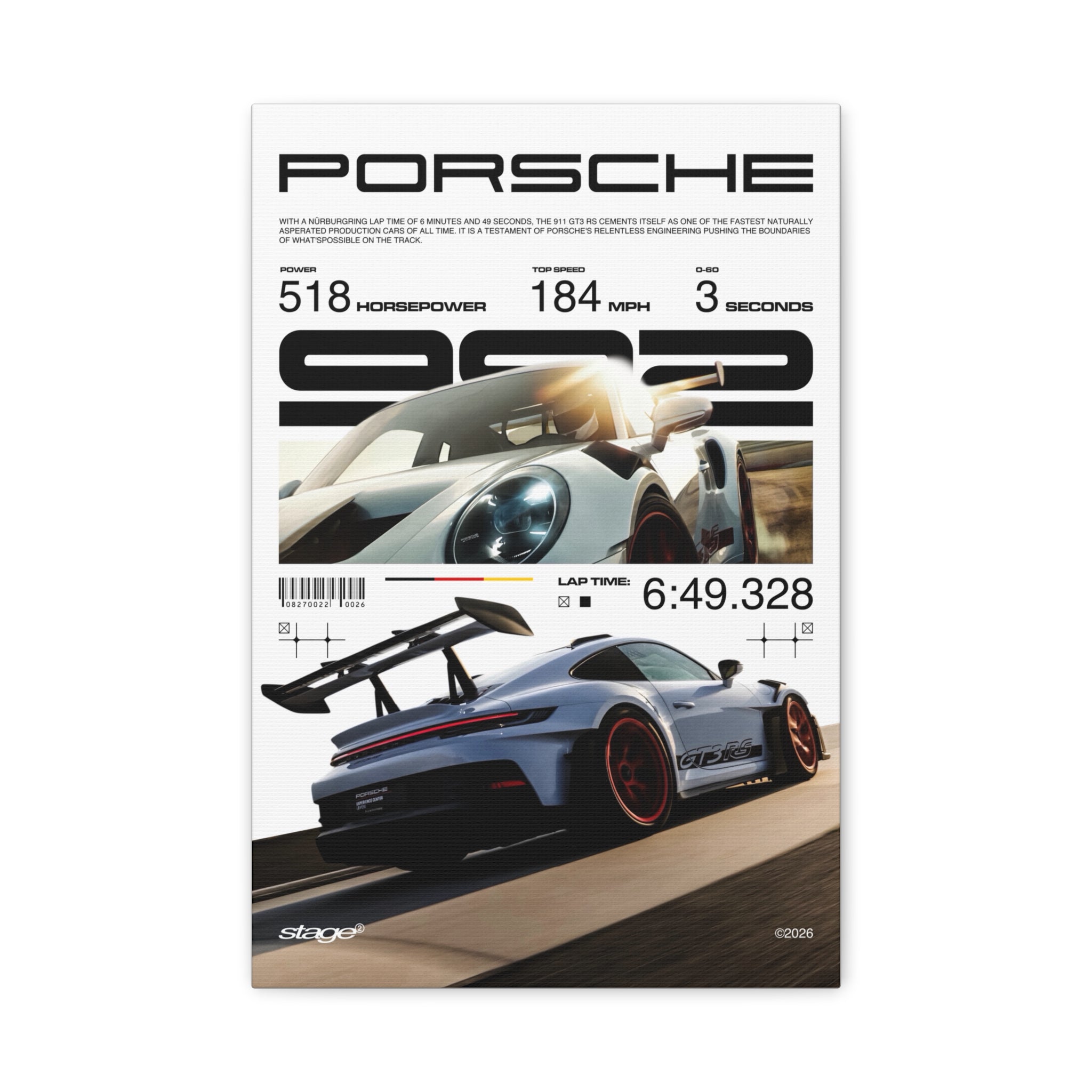 PORSCHE 992 GT3 RS (MATTE CANVAS)