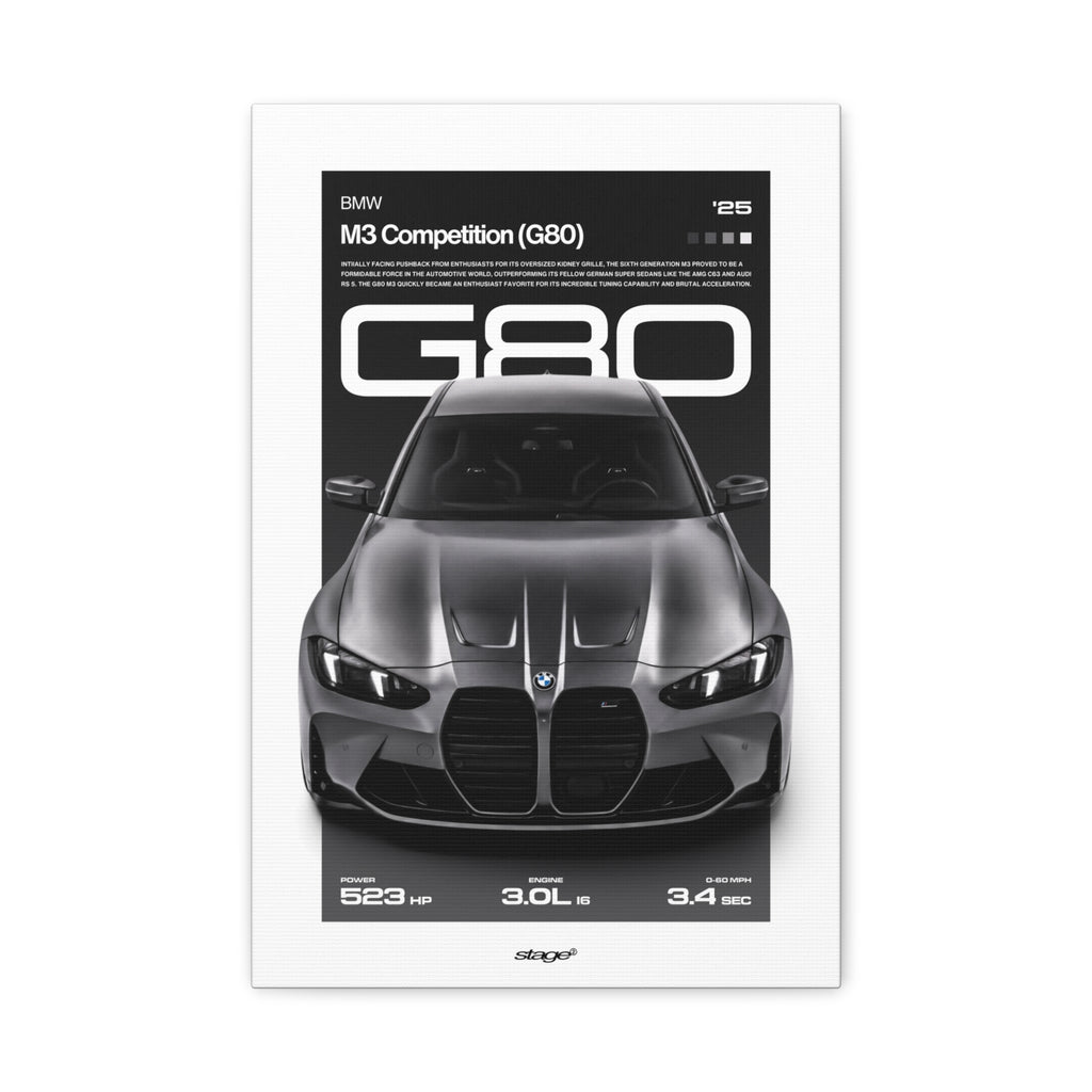 BMW M3 COMPETITION - CANVAS POSTER