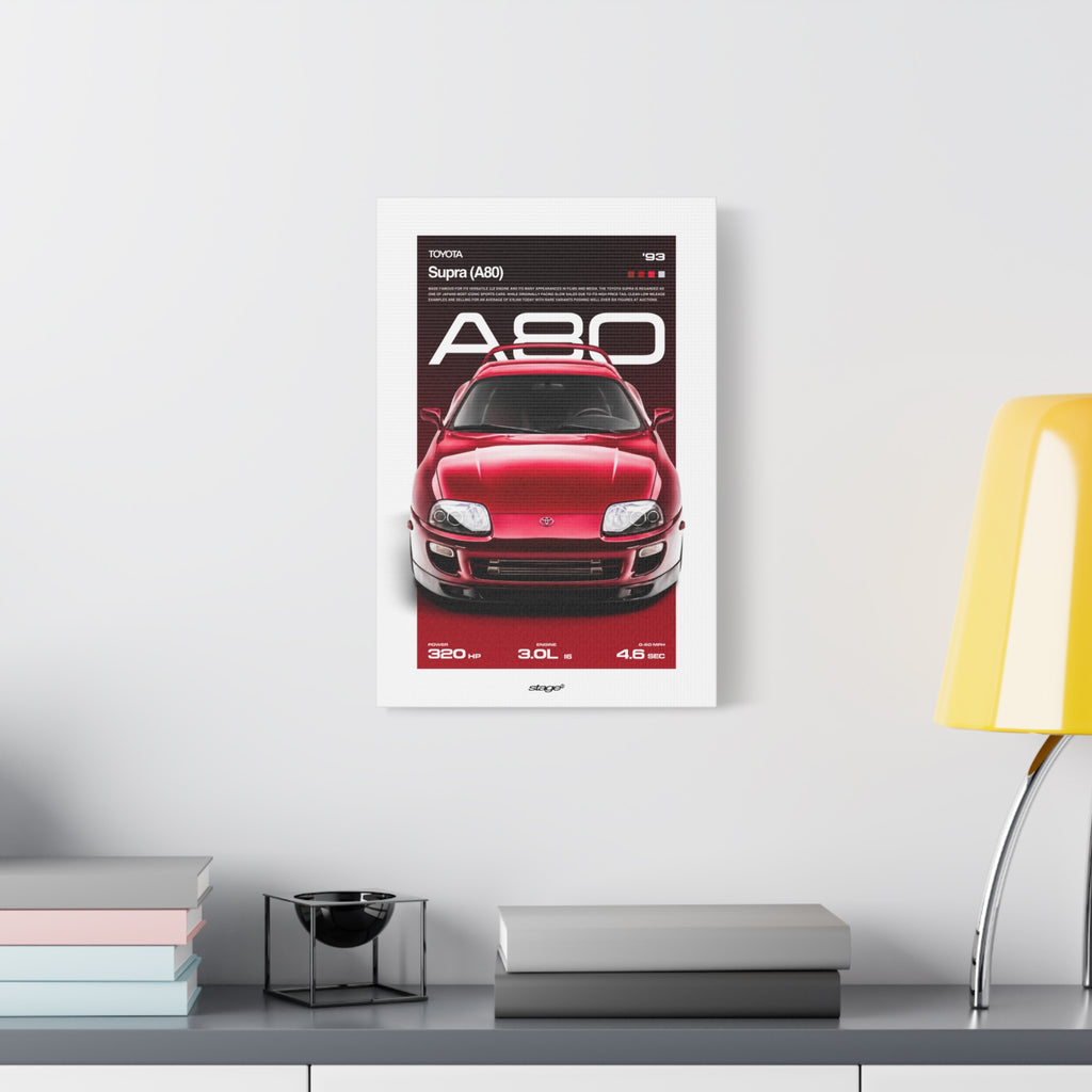 TOYOTA SUPRA A80 - CANVAS POSTER