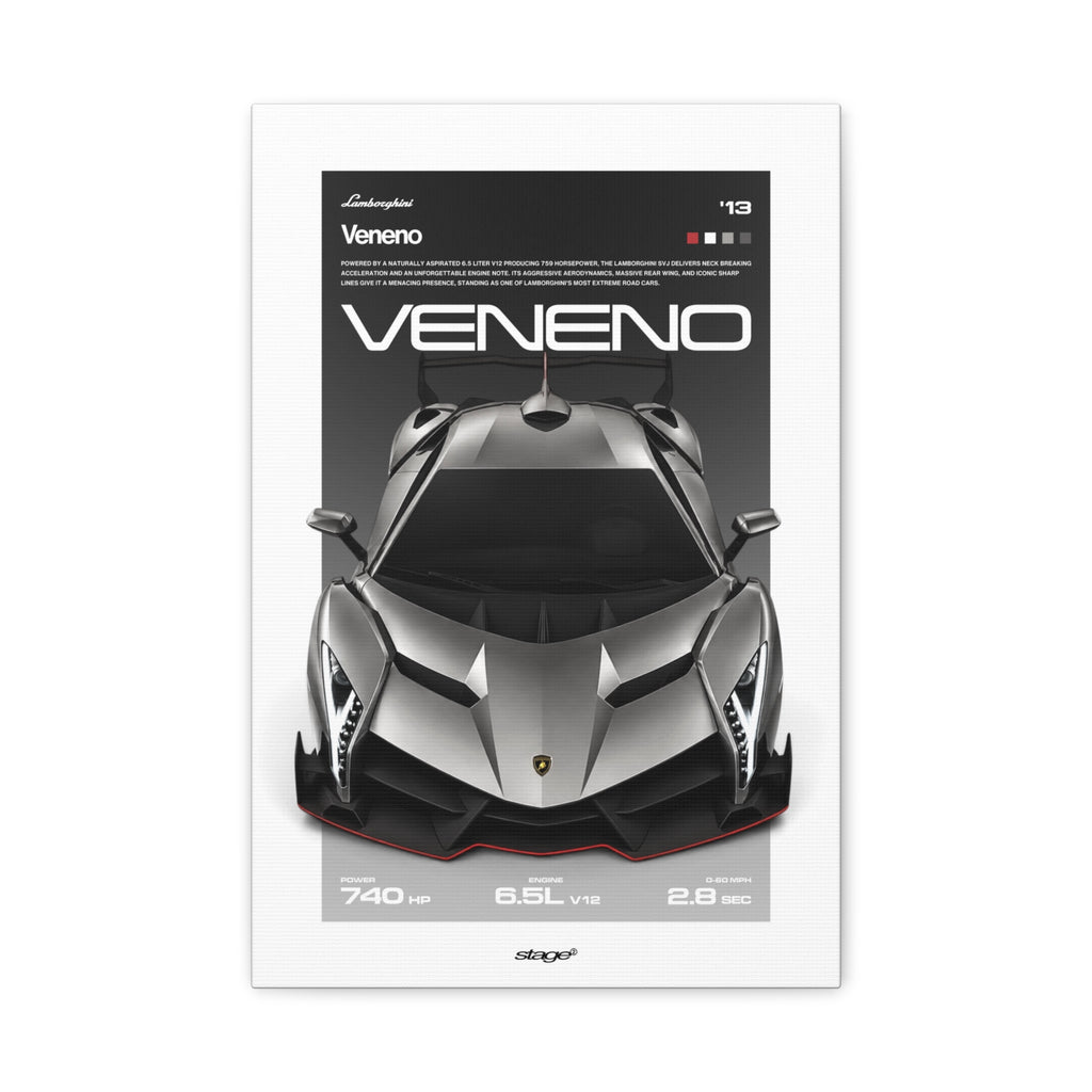 LAMBORGHINI VENENO - CANVAS POSTER