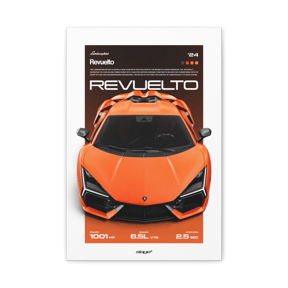 LAMBORGHINI REVUELTO - CANVAS POSTER