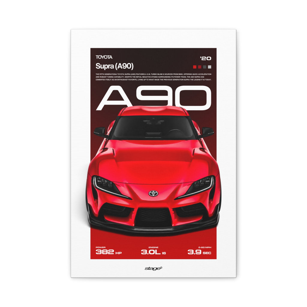 TOYOTA SUPRA A90 - CANVAS POSTER