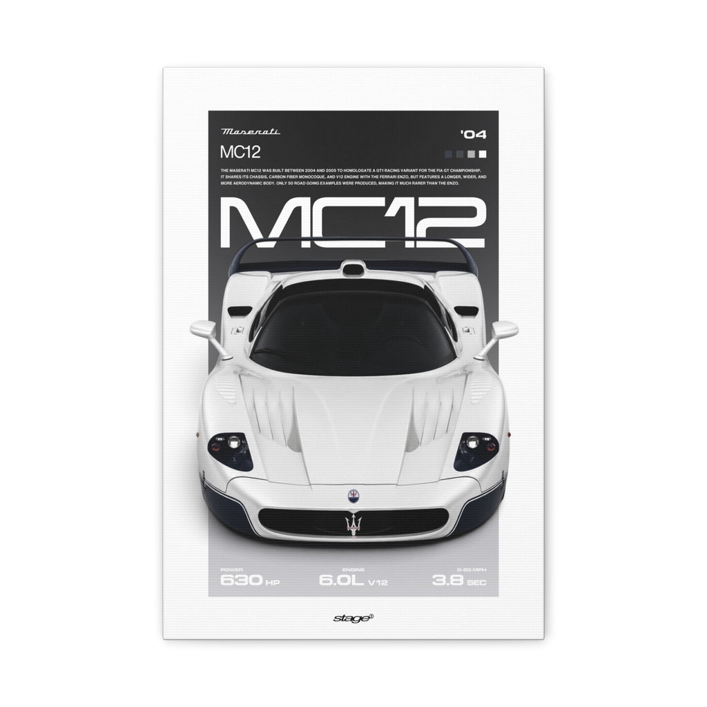 MASERATI MC12 - CANVAS POSTER
