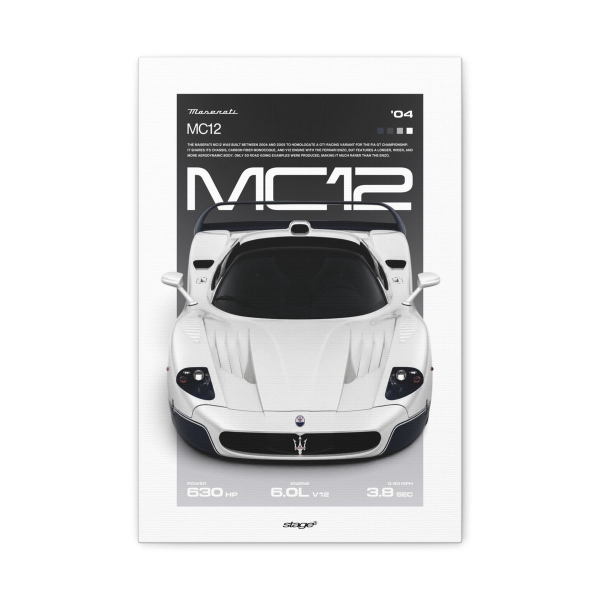 MASERATI MC12 - CANVAS POSTER