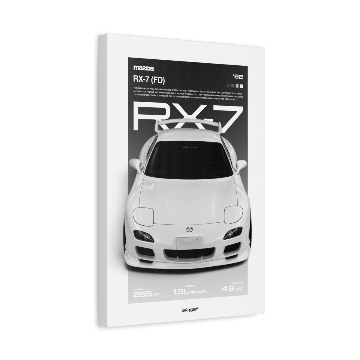 MAZDA RX-7 - CANVAS POSTER