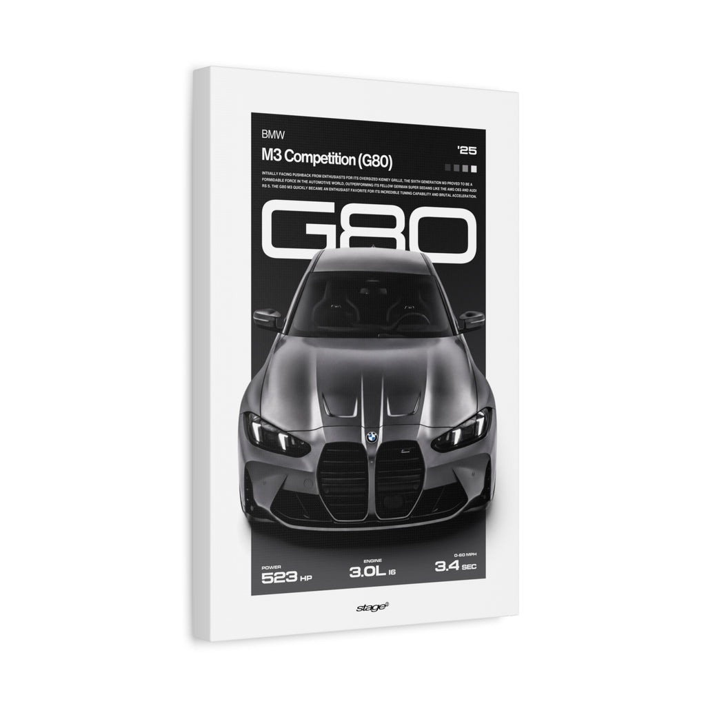 BMW M3 COMPETITION - CANVAS POSTER