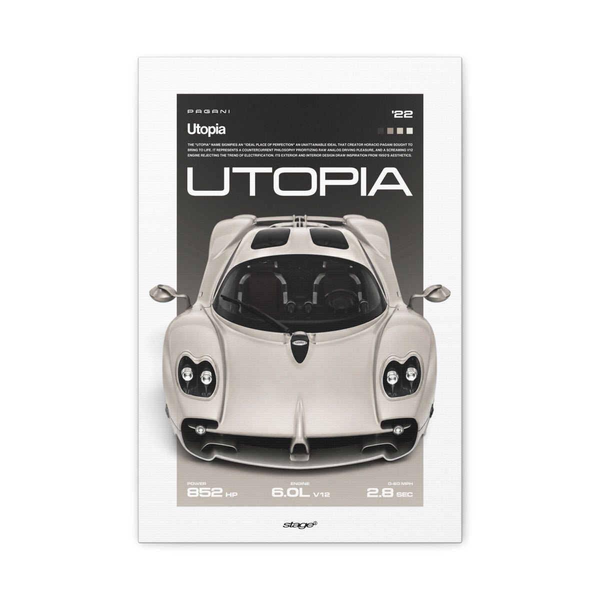 PAGANI UTOPIA - CANVAS POSTER