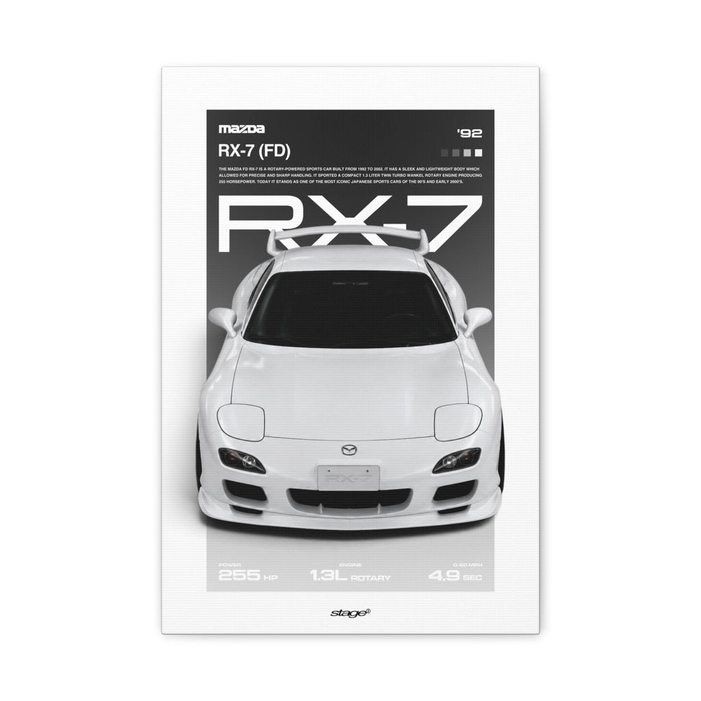 MAZDA RX-7 - CANVAS POSTER