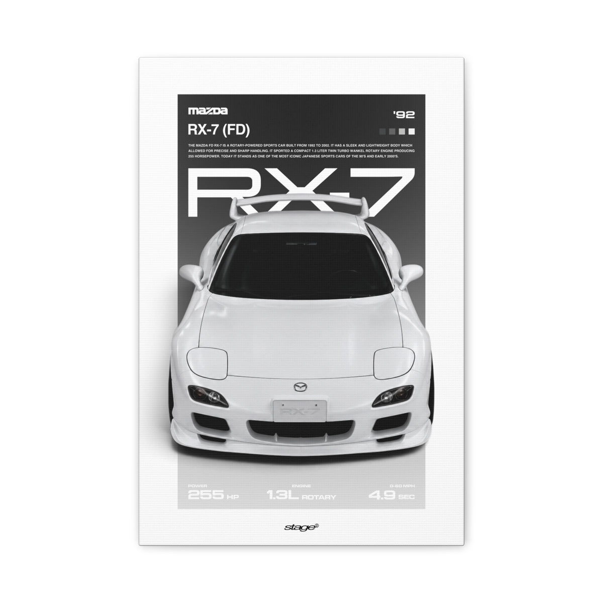 MAZDA RX-7 - CANVAS POSTER