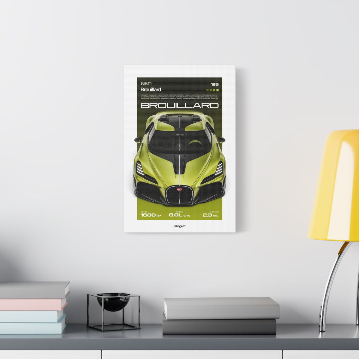 BUGATTI BROUILLARD - CANVAS POSTER