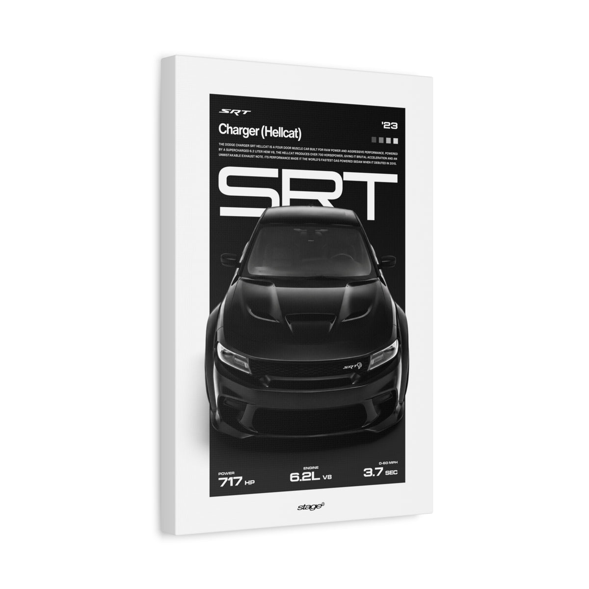 DODGE CHARGER HELLCAT - CANVAS POSTER
