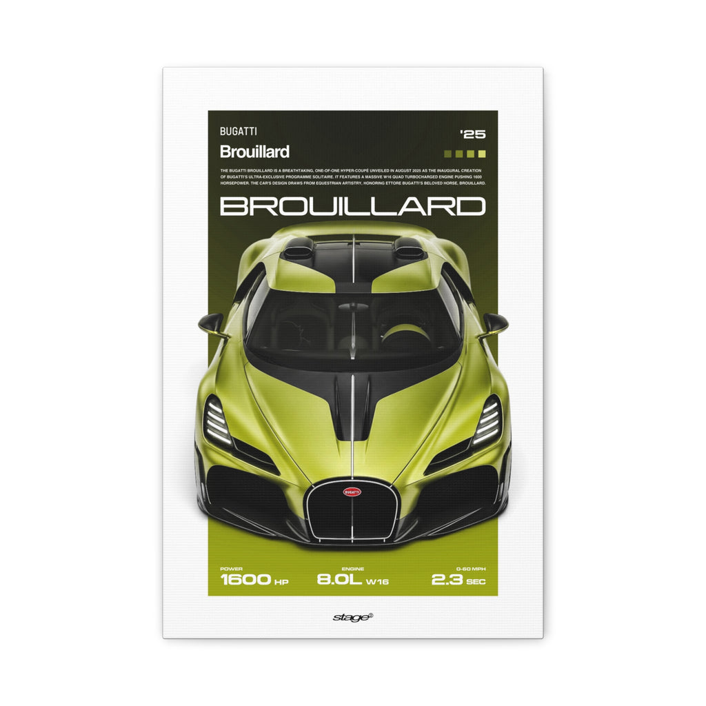 BUGATTI BROUILLARD - CANVAS POSTER