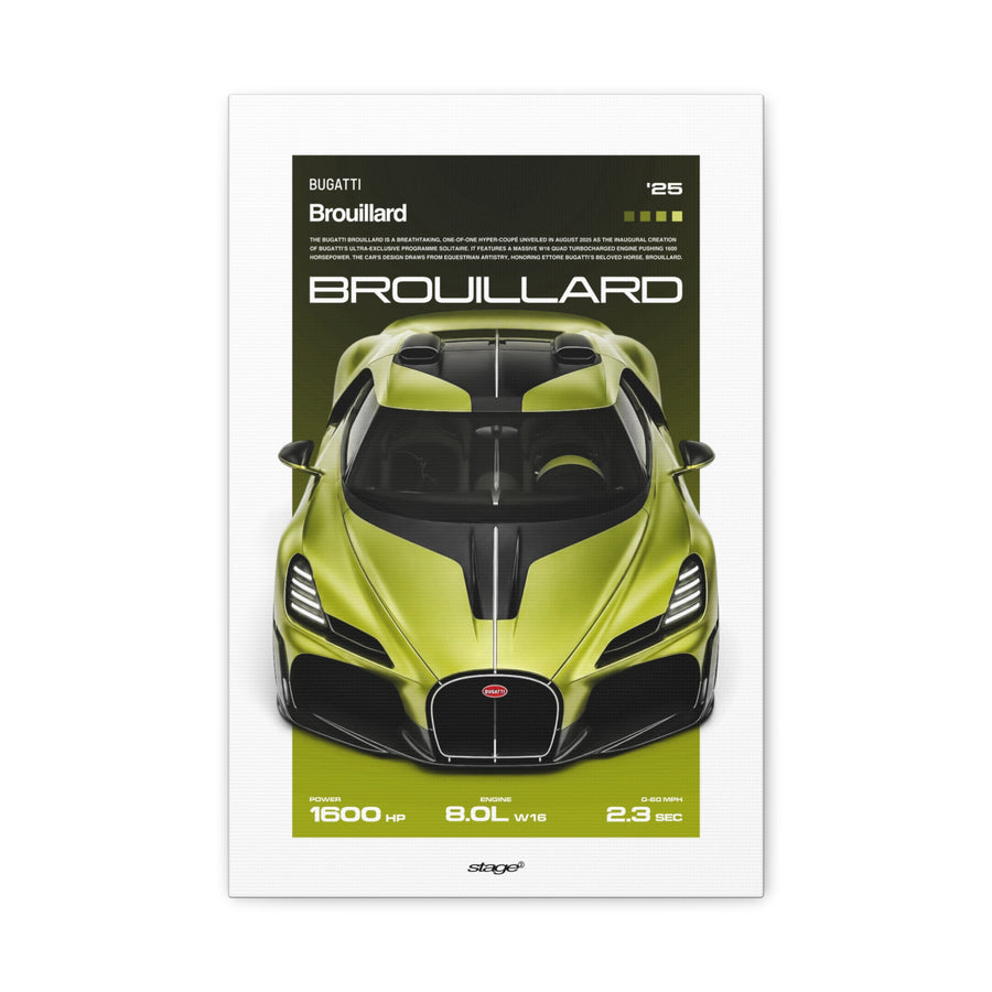 BUGATTI BROUILLARD - CANVAS POSTER