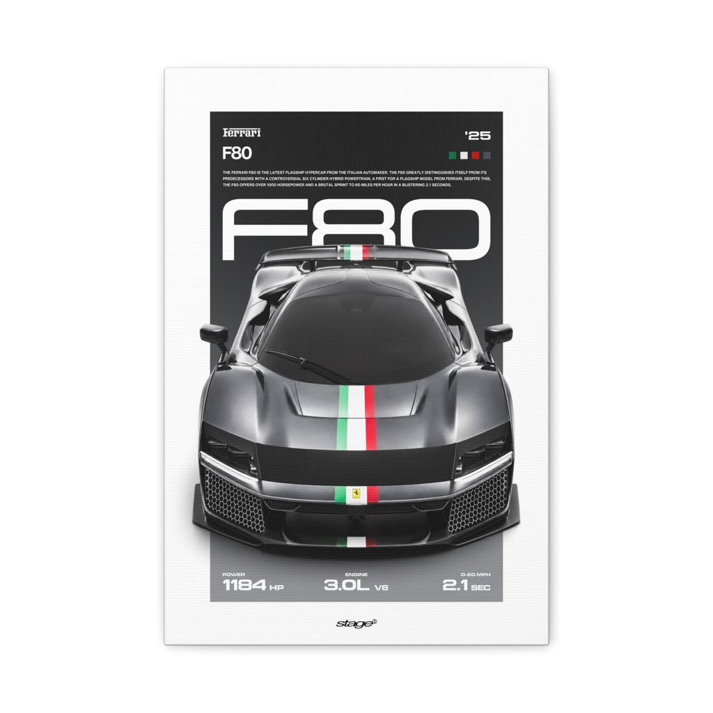 FERRARI F80 - CANVAS POSTER