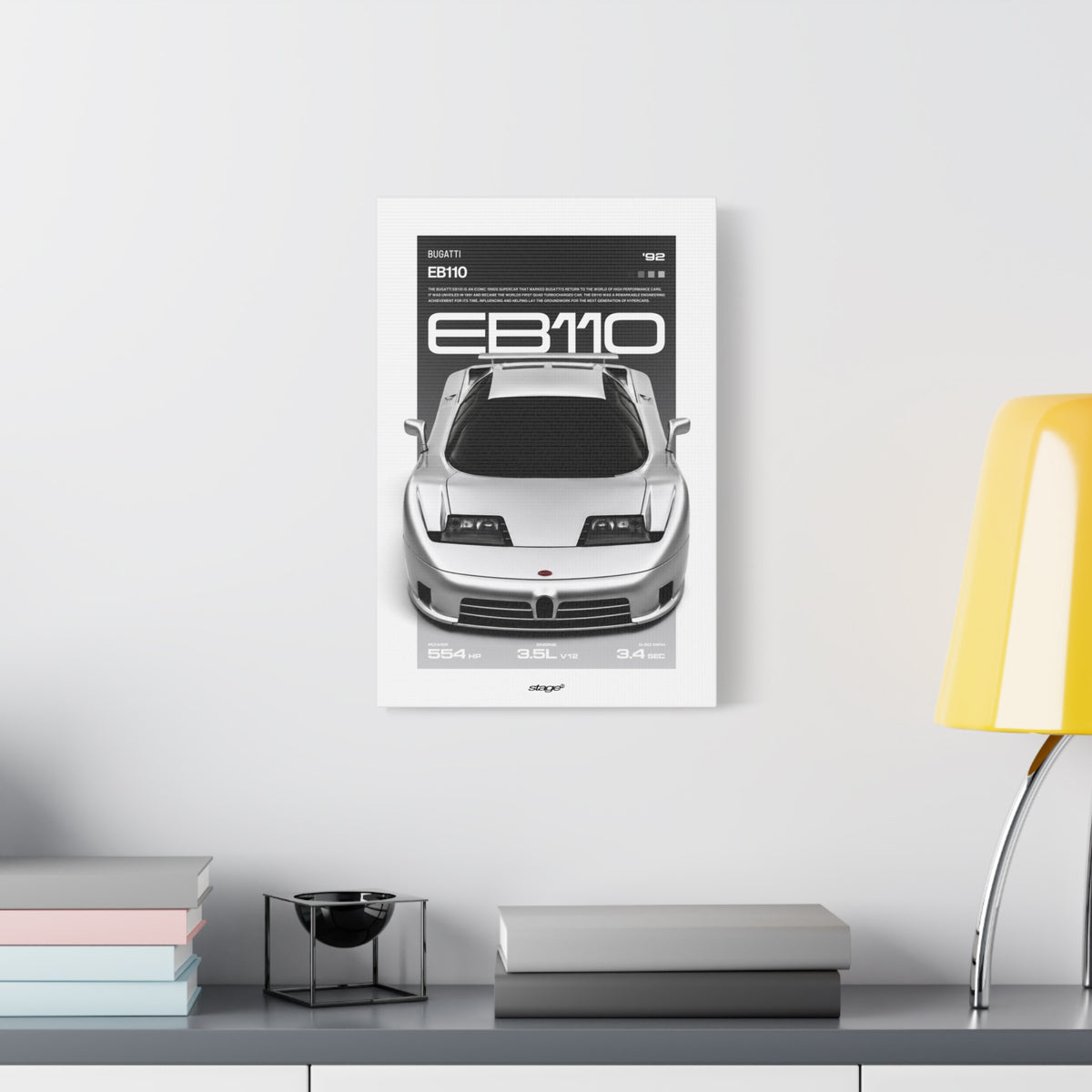 BUGATTI EB110 - CANVAS POSTER