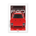 FERRARI F40 - CANVAS POSTER
