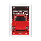 FERRARI F40 - CANVAS POSTER