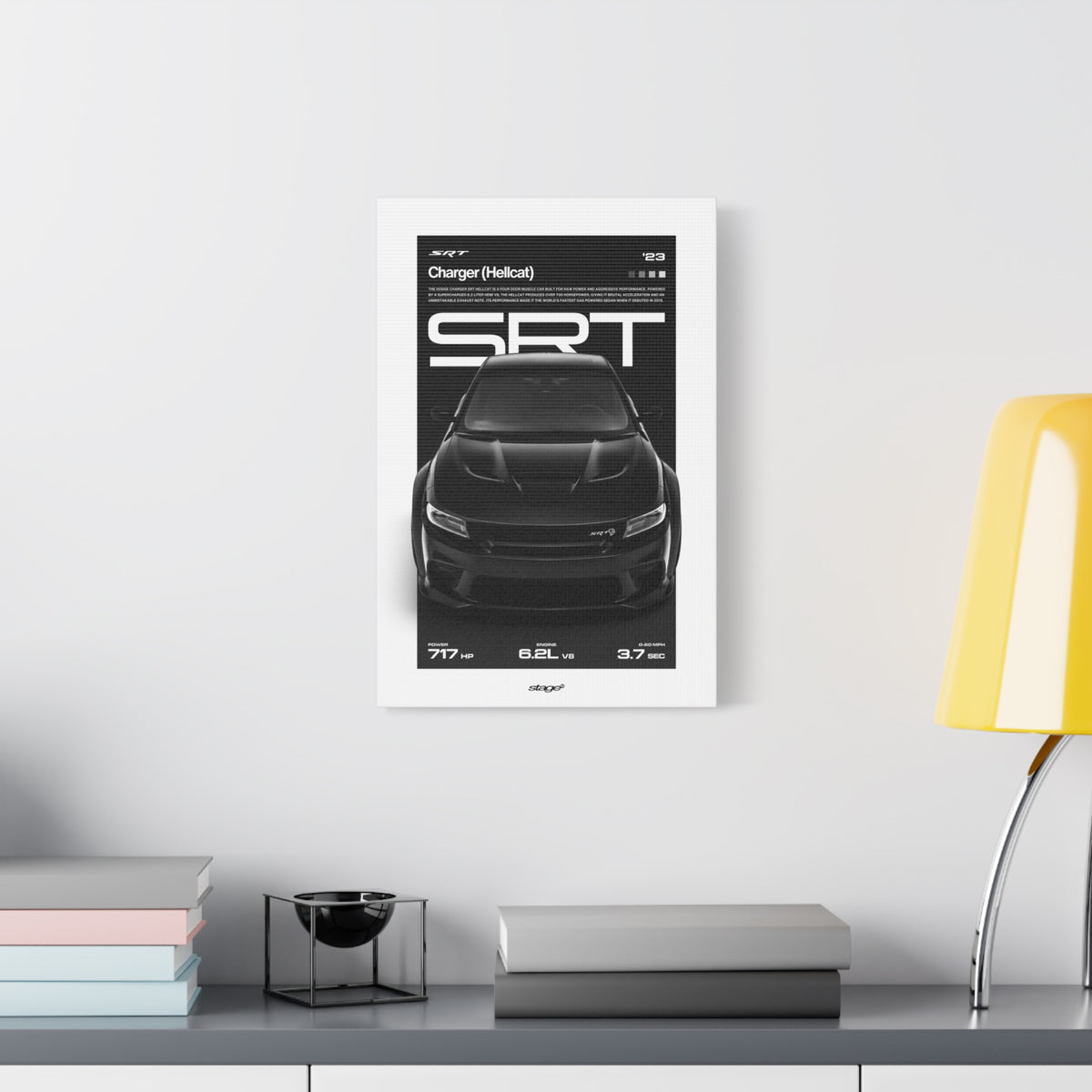 DODGE CHARGER HELLCAT - CANVAS POSTER